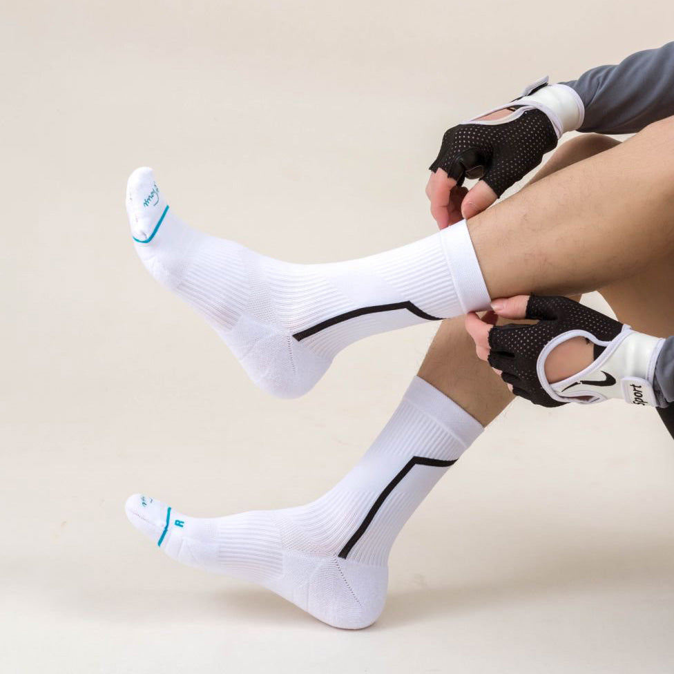Men's Breathable  Mid-calf Cycling Socks （6 pairs）