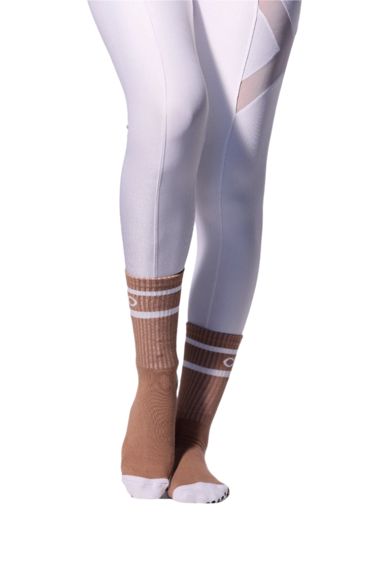COCO Grip Socks | Nude & White