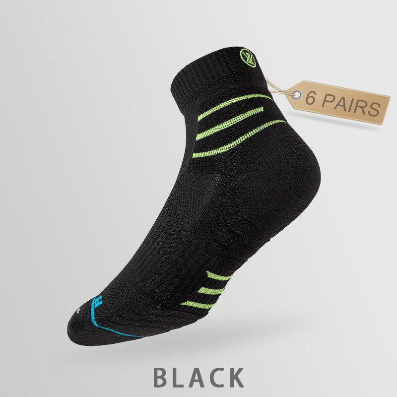 Men's Breathable Medium Fitness Socks（6 pairs）