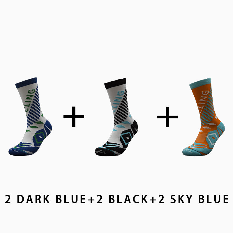 Men's Breathable Bike Riding Socks（6 pairs）