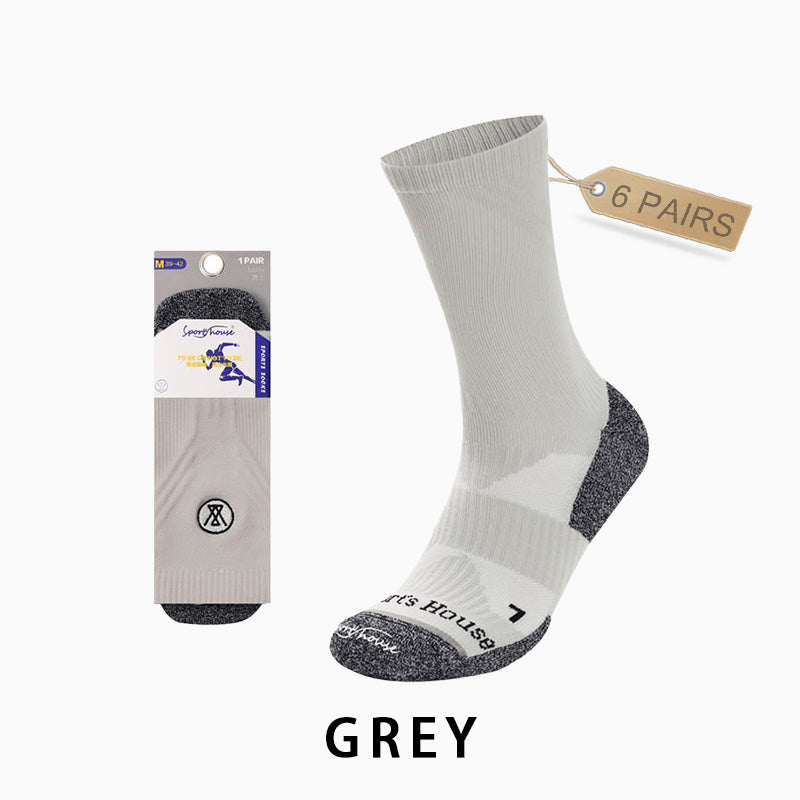 Men's Mid-calf Running Socks(6 pairs)