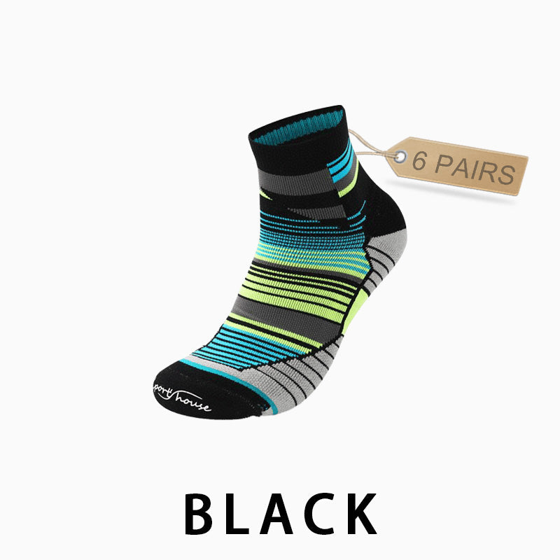 Men's Professional Running Socks Marathon（（6 pairs）