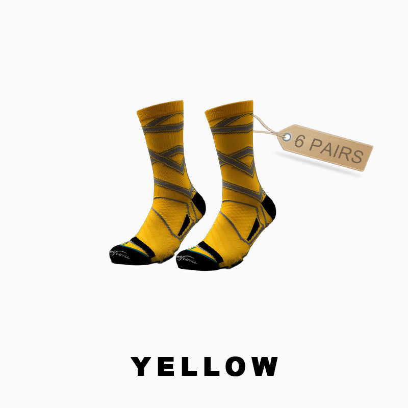 Men's High Top Professional Cycling Socks (6 pairs)