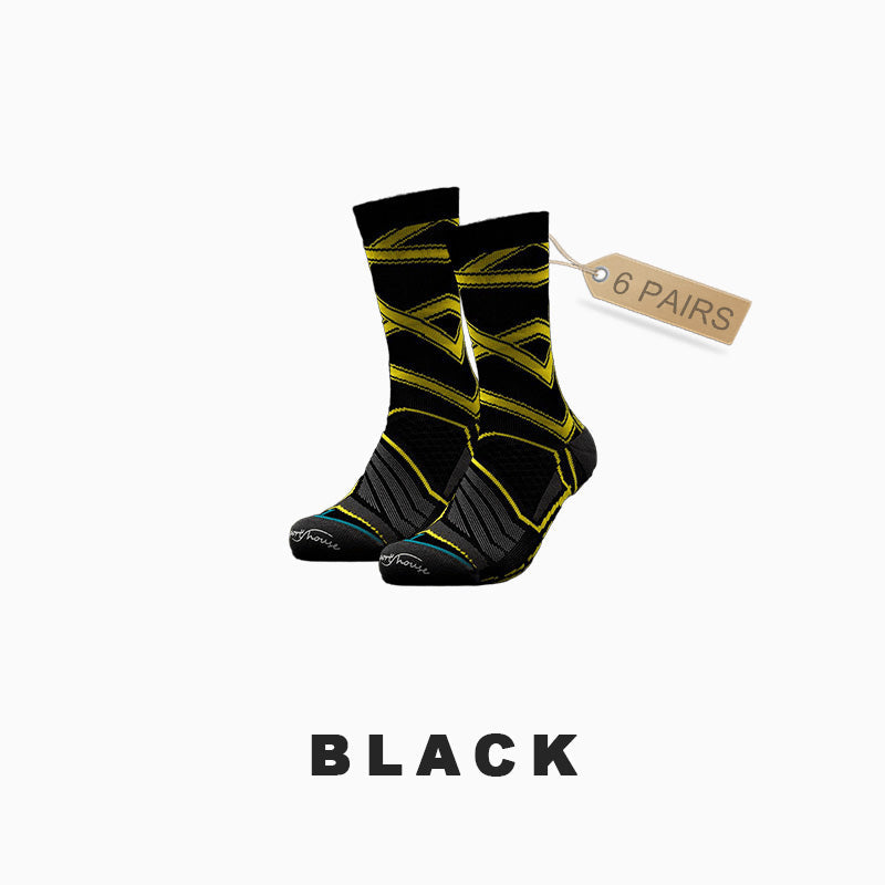 Men's High Top Professional Cycling Socks (6 pairs)