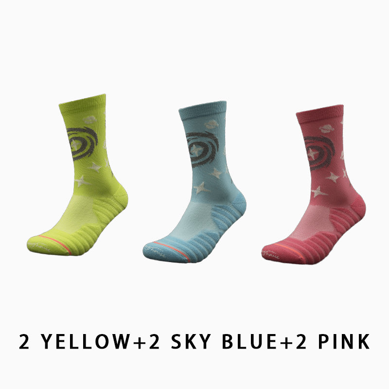 Breathable Mid-calf Women Running Socks（6 pairs）