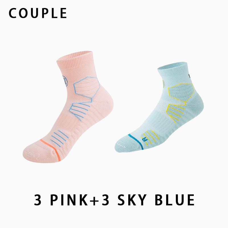 Couple's Professional Non-slip Running Socks(6 pairs）