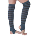 Denim Striped Over the Knee Socks