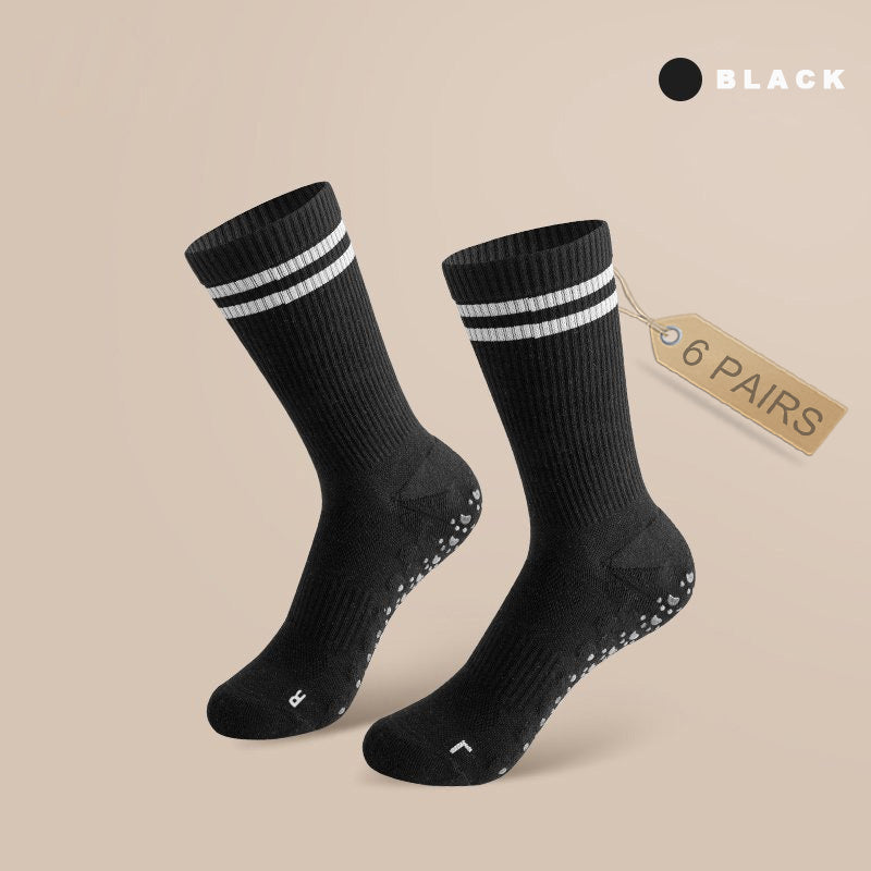 Mid-calf Women‘s Yoga Socks  (6 pairs）