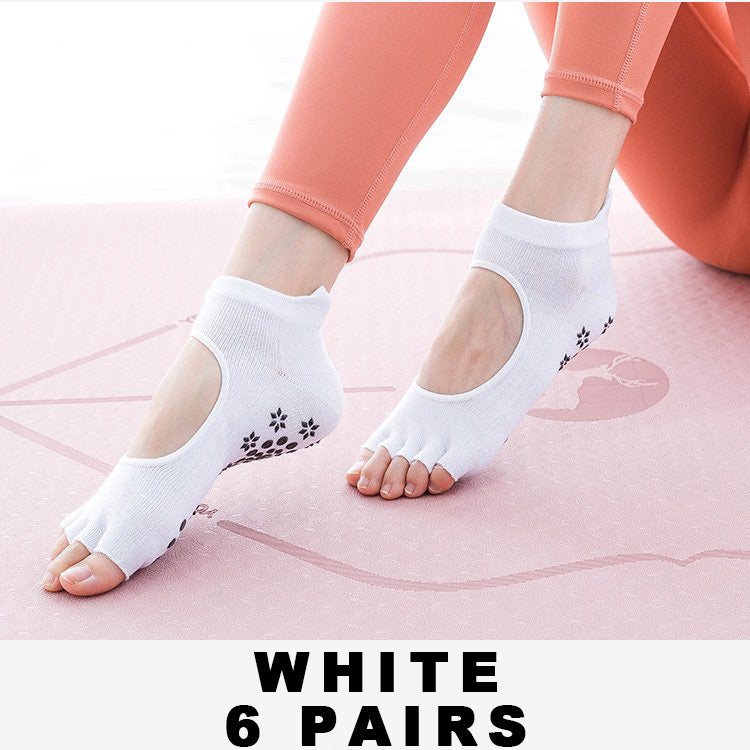 Women's Non Slip Yoga Pilates Socks （6 pairs）