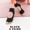 Women's Non Slip Yoga Pilates Socks （6 pairs）