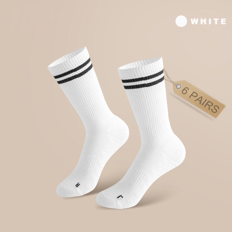 Mid-calf Women‘s Yoga Socks  (6 pairs）