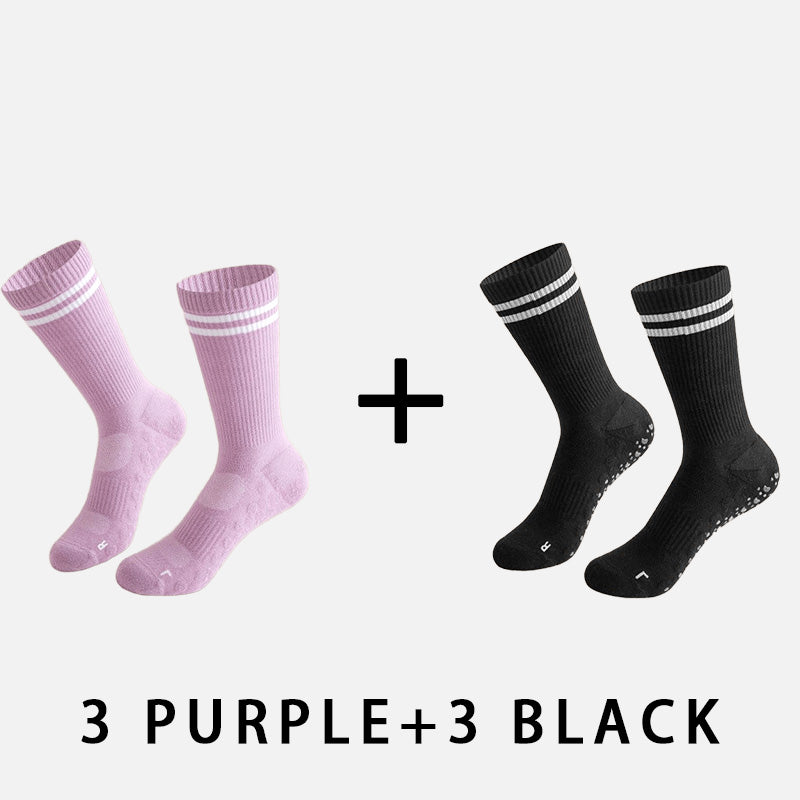 Mid-calf Women‘s Yoga Socks  (6 pairs）