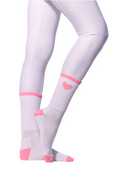 COCO Heart Grip Socks | Pink with White