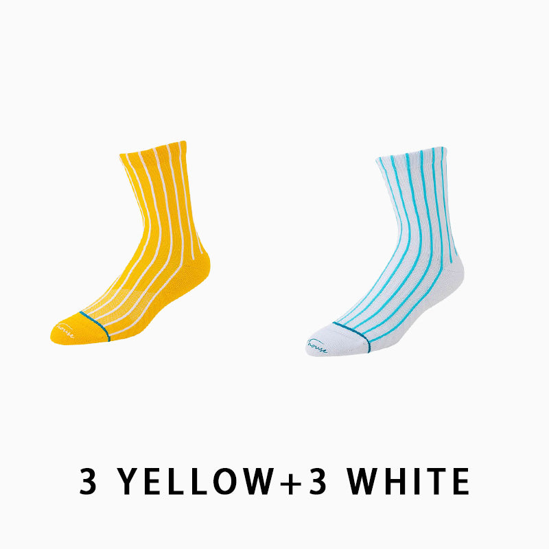 Men's Mid-calf Running Socks(6 pairs）