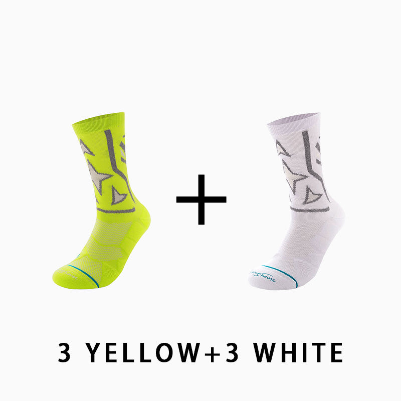 Men's Mid-calf Running Socks(6 pairs）