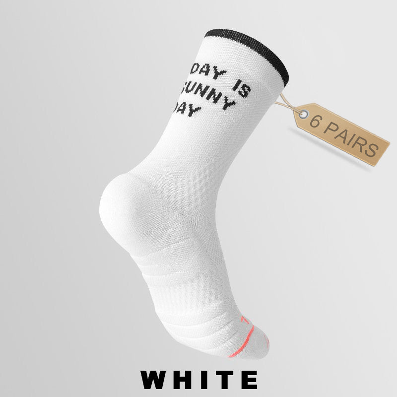 Mid Crew Towel Bottom Women's Cycling Socks（6 pairs）