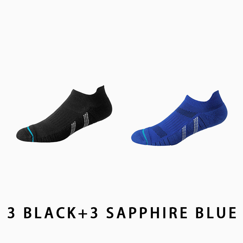 Men's Breathable Towel Sole Running Socks（6 pairs）