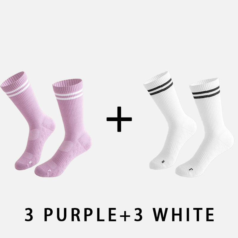 Mid-calf Women‘s Yoga Socks  (6 pairs）