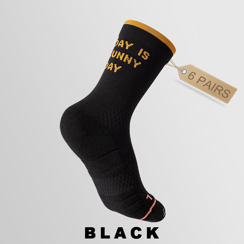 Mid Crew Towel Bottom Women's Cycling Socks（6 pairs）