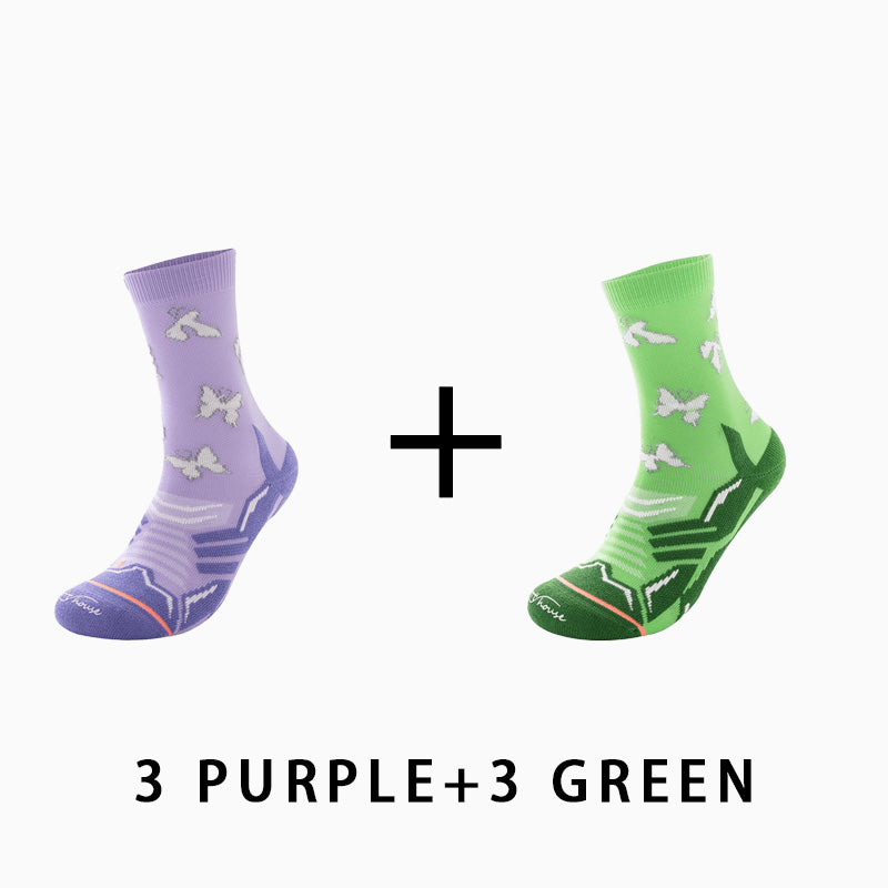 Women's Reflective Running Socks（6 pairs）