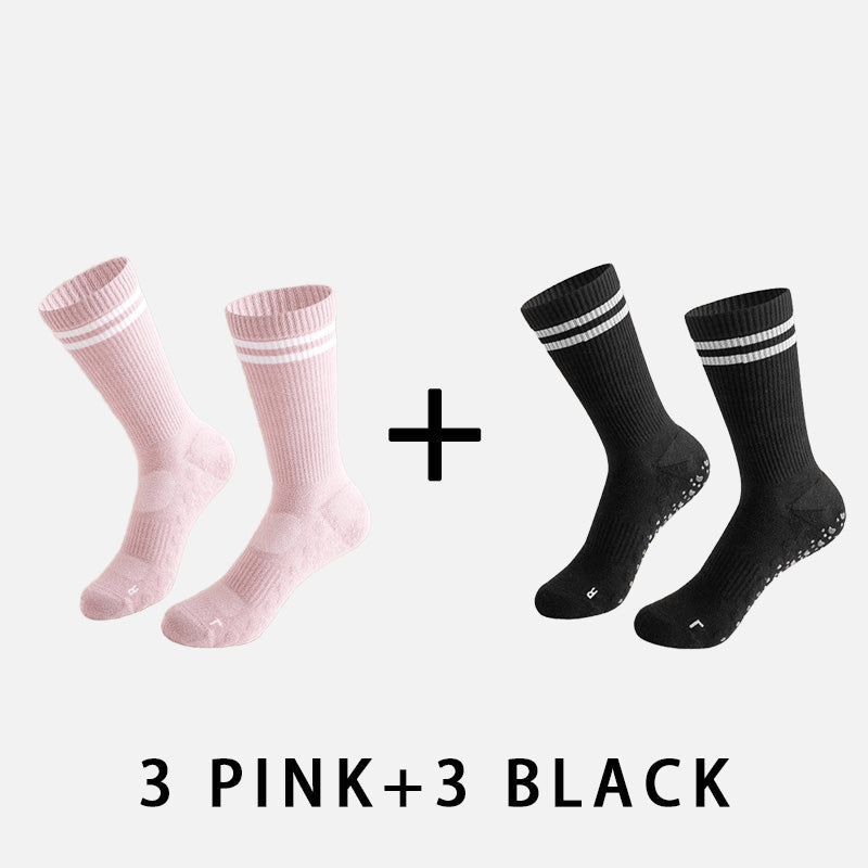 Mid-calf Women‘s Yoga Socks  (6 pairs）
