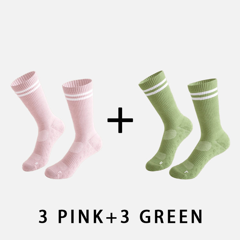 Mid-calf Women‘s Yoga Socks  (6 pairs）