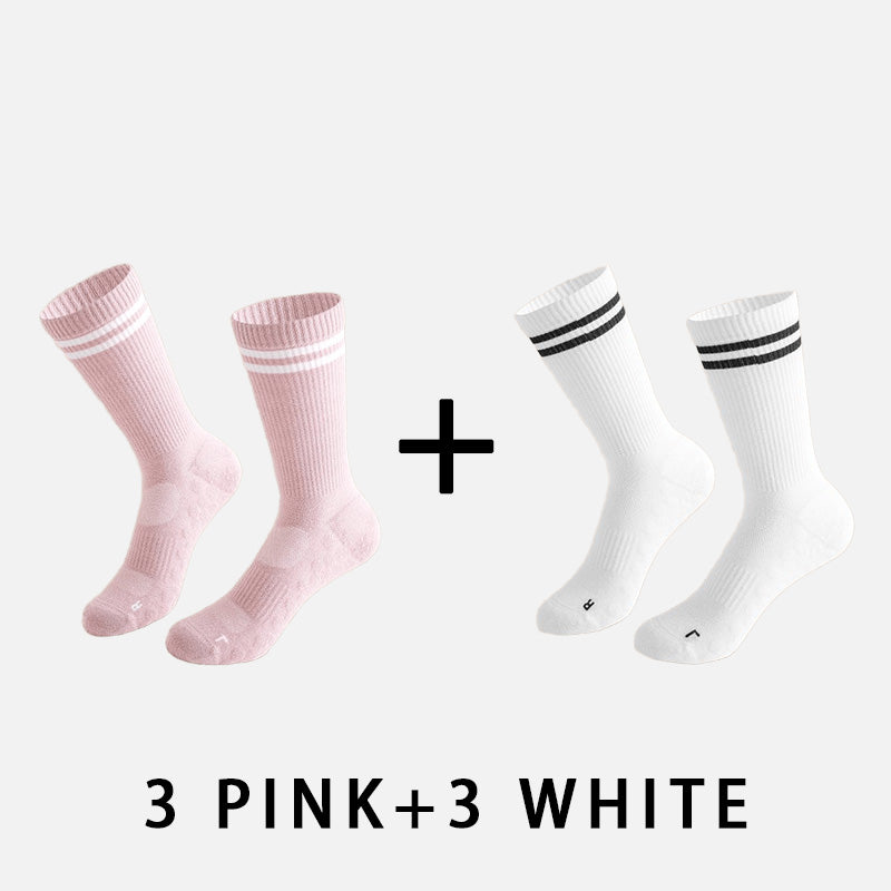 Mid-calf Women‘s Yoga Socks  (6 pairs）