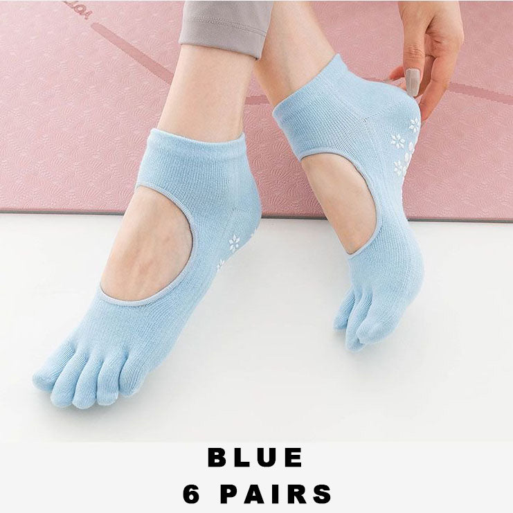 Professional Women's Pilates Yoga Socks（6 pairs）