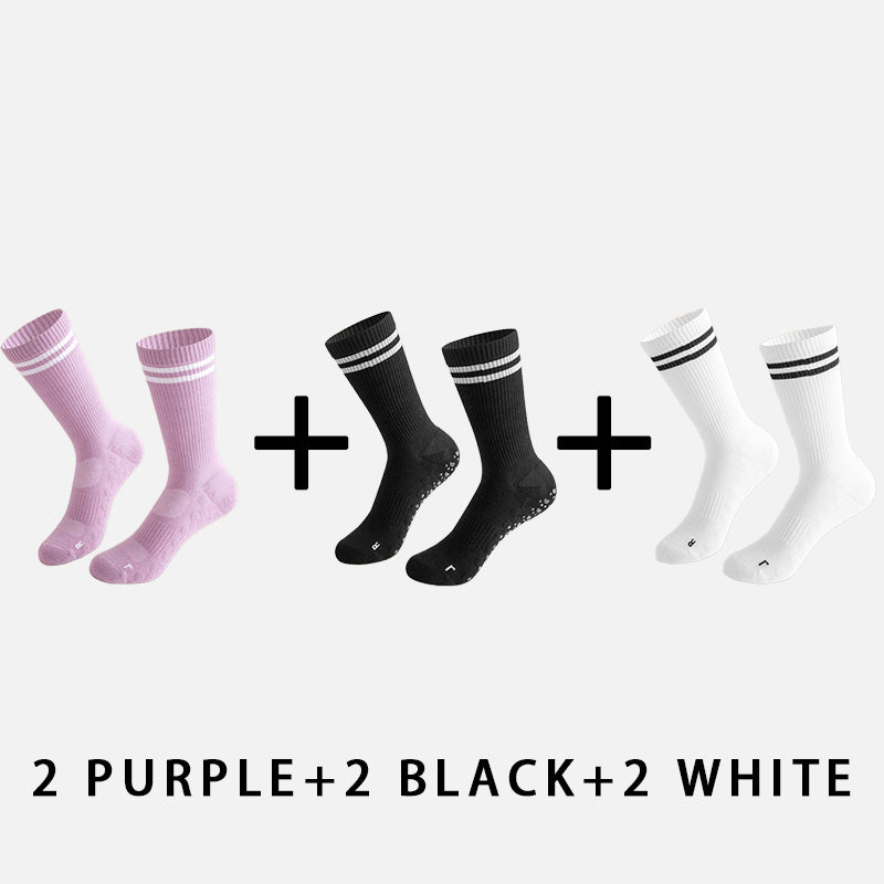 Mid-calf Women‘s Yoga Socks  (6 pairs）
