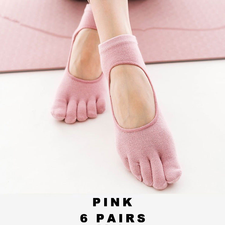 Professional Women's Pilates Yoga Socks（6 pairs）