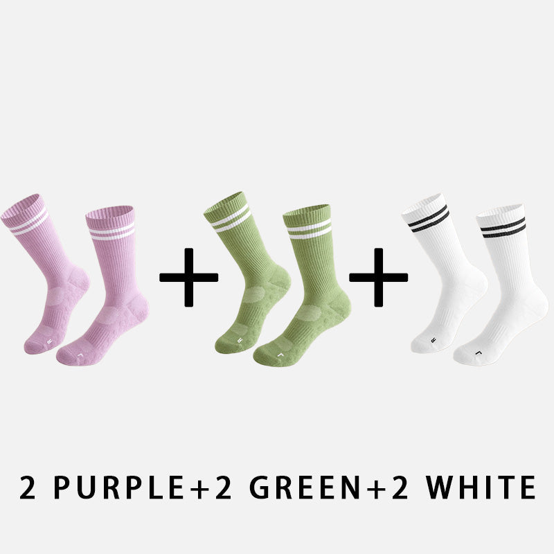 Mid-calf Women‘s Yoga Socks  (6 pairs）