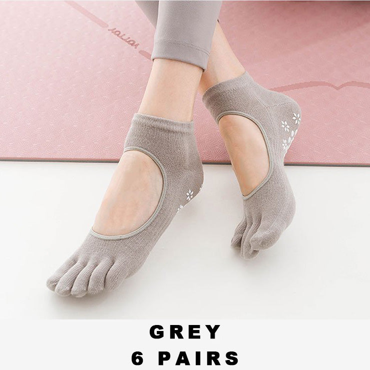 Professional Women's Pilates Yoga Socks（6 pairs）