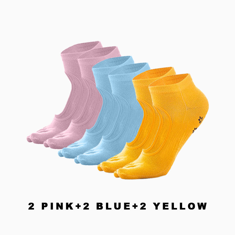 Professional Women's Pilates Yoga Socks（6 pairs）