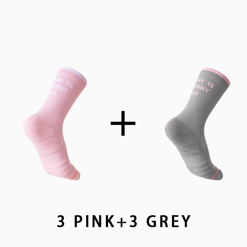 Mid Crew Towel Bottom Women's Cycling Socks（6 pairs）