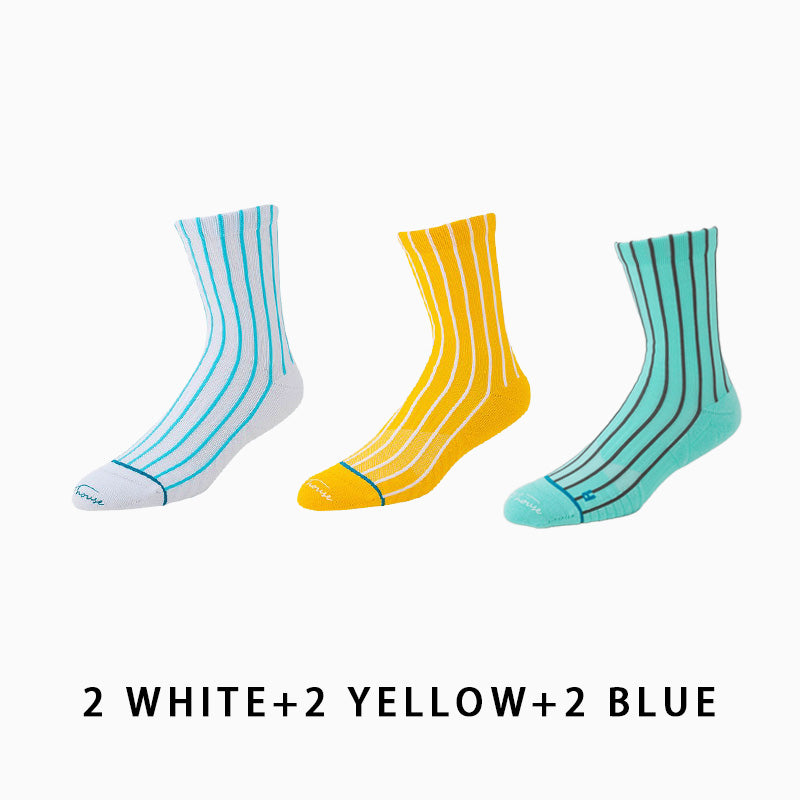 Men's Mid-calf Running Socks(6 pairs）