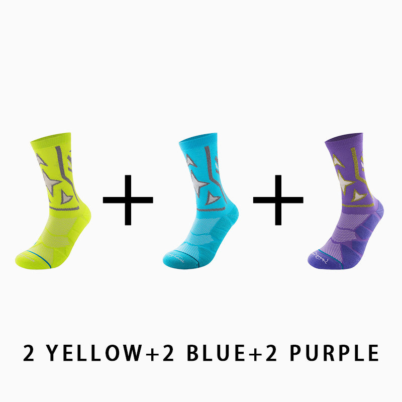 Men's Mid-calf Running Socks(6 pairs）