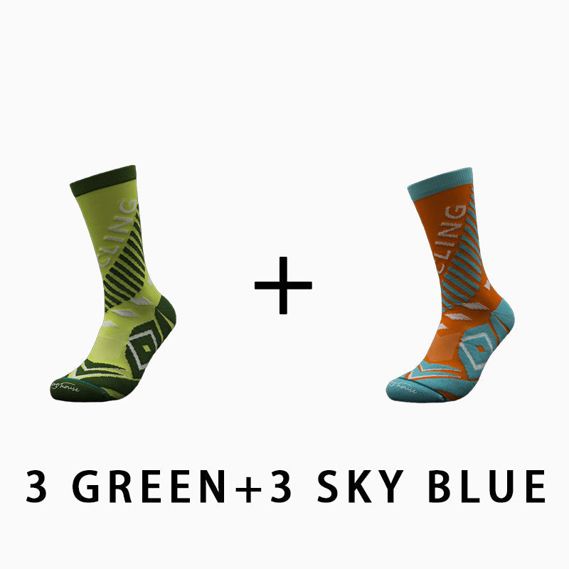 Men's Breathable Bike Riding Socks（6 pairs）