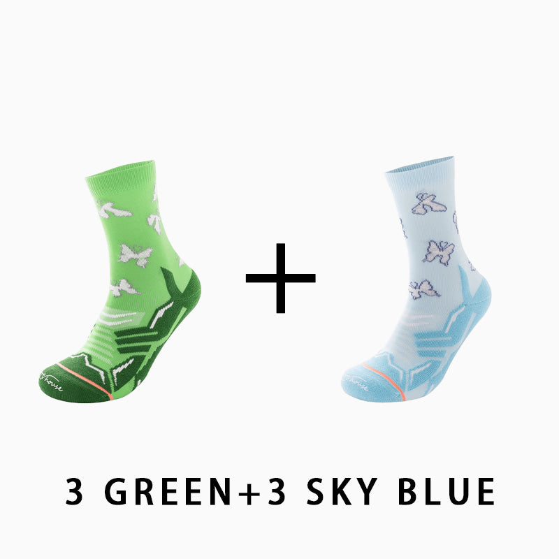 Women's Reflective Running Socks（6 pairs）