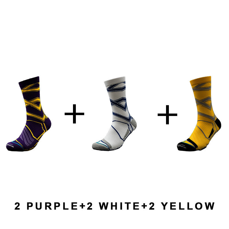 Men's High Top Professional Cycling Socks (6 pairs)