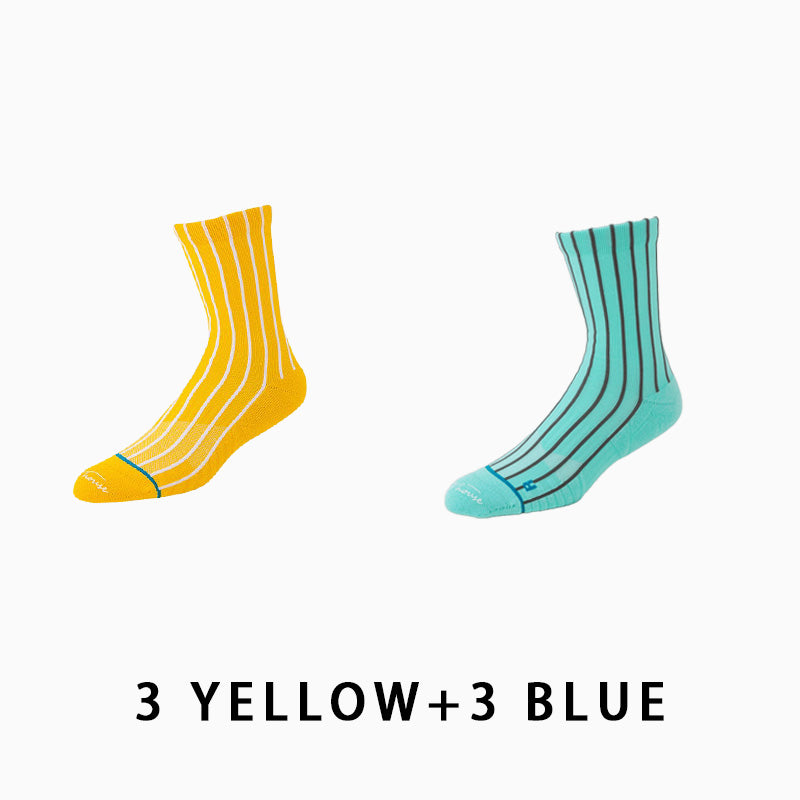 Men's Mid-calf Running Socks(6 pairs）