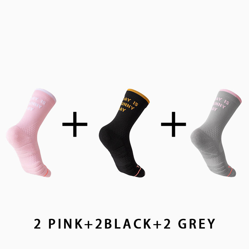 Mid Crew Towel Bottom Women's Cycling Socks（6 pairs）