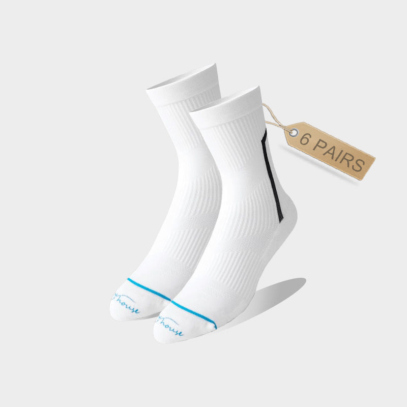 Men's Breathable  Mid-calf Cycling Socks （6 pairs）