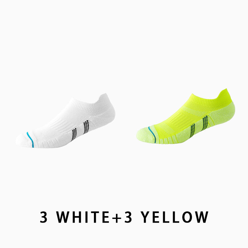 Men's Breathable Towel Sole Running Socks（6 pairs）