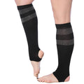Womens Black Stirrup Knee High Socks