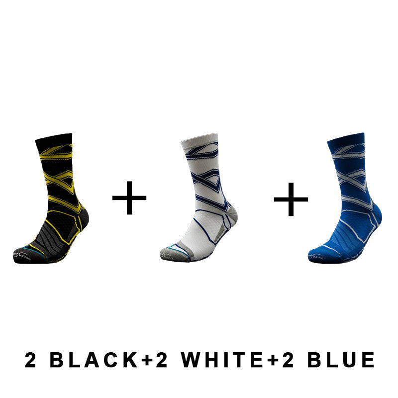 Men's High Top Professional Cycling Socks (6 pairs)