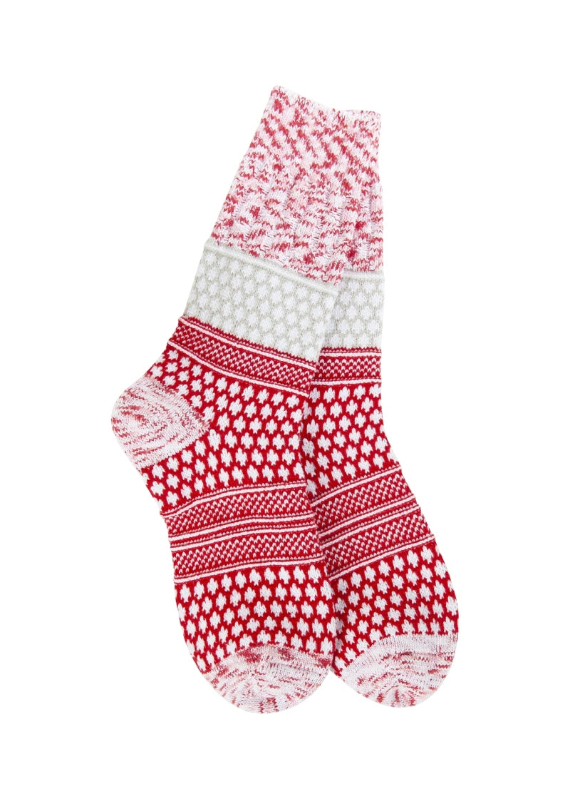 Weekend Gallery Textured Crew Socks (Peppermint Multi)