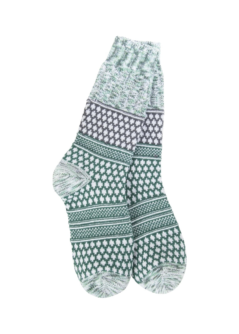 Weekend Gallery Textured Crew Socks (Spruce Multi)