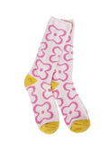 Cozy Cali Crew Socks (Flower Pink)