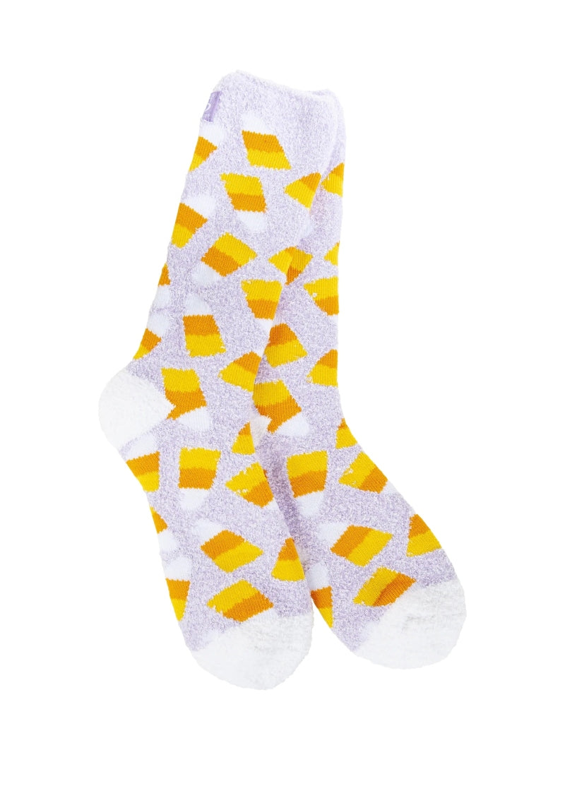 Halloween Cozy Crew Socks (Candy Corn)