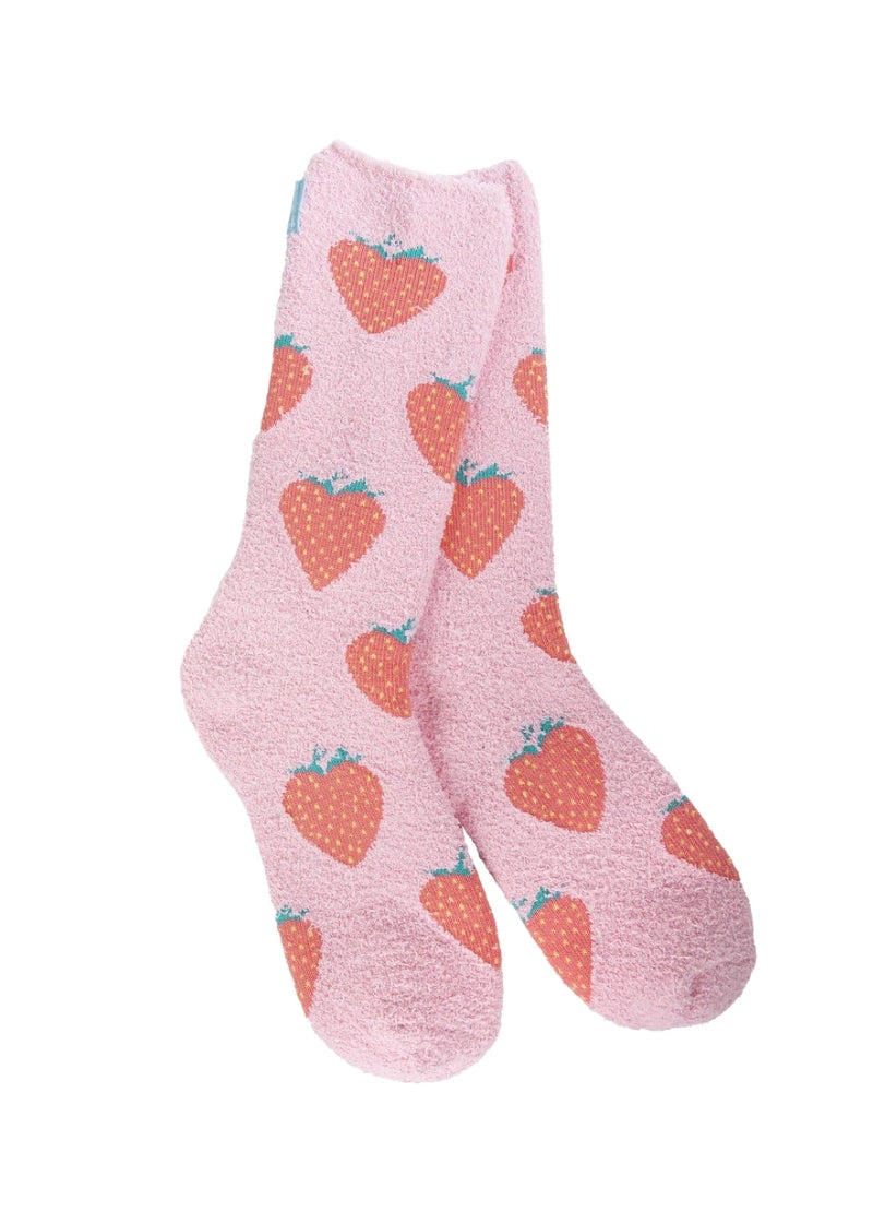 Cozy Crew Socks (Strawberry)